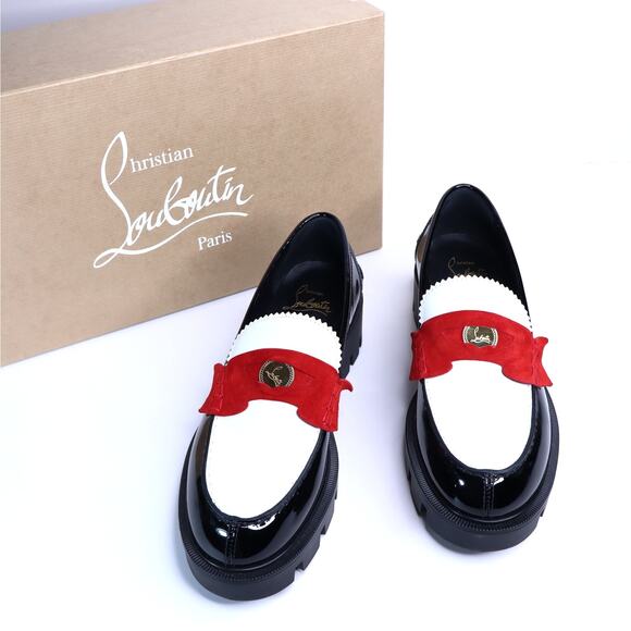 CHRISTIAN LOUBOUTIN The Penny Lug Loafer Multicolor Leather Women's 36/US 6 - Picture 2 of 11
